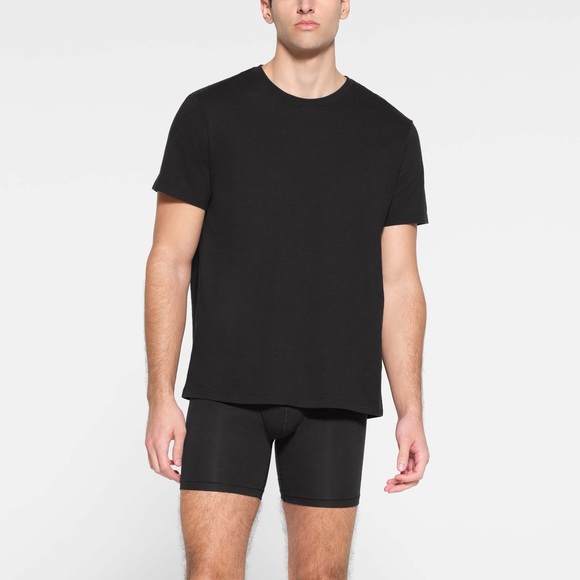 NWT SKIMS MENS CLASSIC COTTON TEE ONXY BLACK XL - Picture 1 of 8